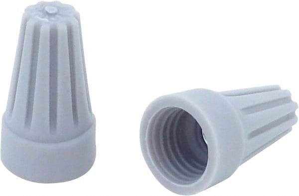 Ideal - 3, 22 to 2, 16 AWG, 300 Volt, Flame Retardant, Standard Twist on Wire Connector - Gray, 221°F - A1 Tooling