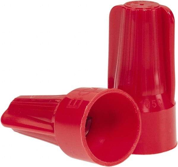 Ideal - 2, 18 to 5, 12 AWG, 600 Volt, Flame Retardant, Standard Twist on Wire Connector - Red, 221°F - A1 Tooling