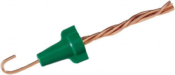 Ideal - 2, 14 to 4, 12 AWG, 600 Volt, Flame Retardant, Wing Twist on Wire Connector - Green, 221°F - A1 Tooling