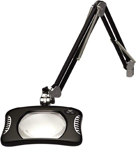 O.C. White - 43 Inch, Gooseneck, Clamp on, LED, Black, Magnifying Task Light - 8 Watt, 2x Magnification, 7 Inch Wide, 5-1/4 Inch Long - A1 Tooling