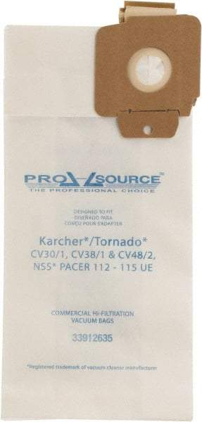 PRO-SOURCE - Meltblown Polypropylene & Paper Vacuum Bag - For Karcher/Tornado Models: CV30/1 & CV38/1 & CV48/2 Upright & NSS Pacer Models 112 - 115UE - A1 Tooling