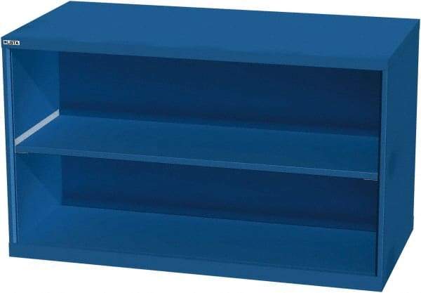 LISTA - 2 Shelf, 33-1/2" High x 56" Wide Bookcase - 28-1/2" Deep, Steel, Blue - A1 Tooling