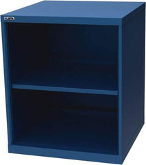 LISTA - 2 Shelf, 33-1/2" High x 28" Wide Bookcase - 28-1/2" Deep, Steel, Blue - A1 Tooling