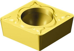 Sandvik Coromant - CCMT21.51 MM Grade 2015 Carbide Turning Insert - TiCN/AI2O3/TiN Finish, 80° Diamond, 1/4" Inscr Circle, 3/32" Thick, 1/64" Corner Radius - A1 Tooling