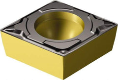 Sandvik Coromant - CCMT431 PF Grade 1515 Carbide Turning Insert - TiCN/Al2O3/TiN Finish, 80° Diamond, 1/2" Inscr Circle, 3/16" Thick, 1/64" Corner Radius - A1 Tooling