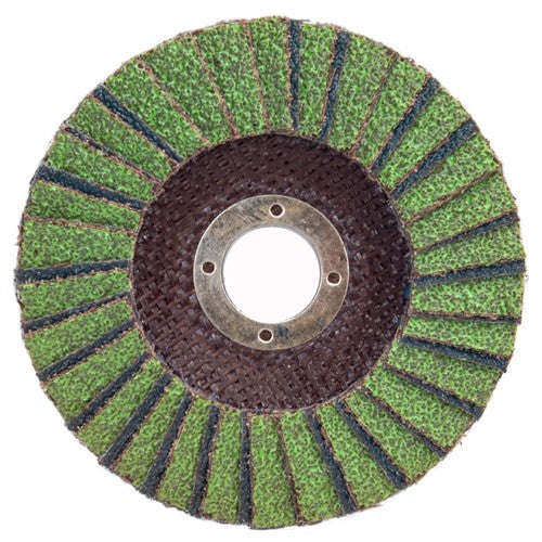 5″ × 1/4″ × 7/8″ Neon R766 Flap Disc Type 27 Flat 36 Grit - A1 Tooling