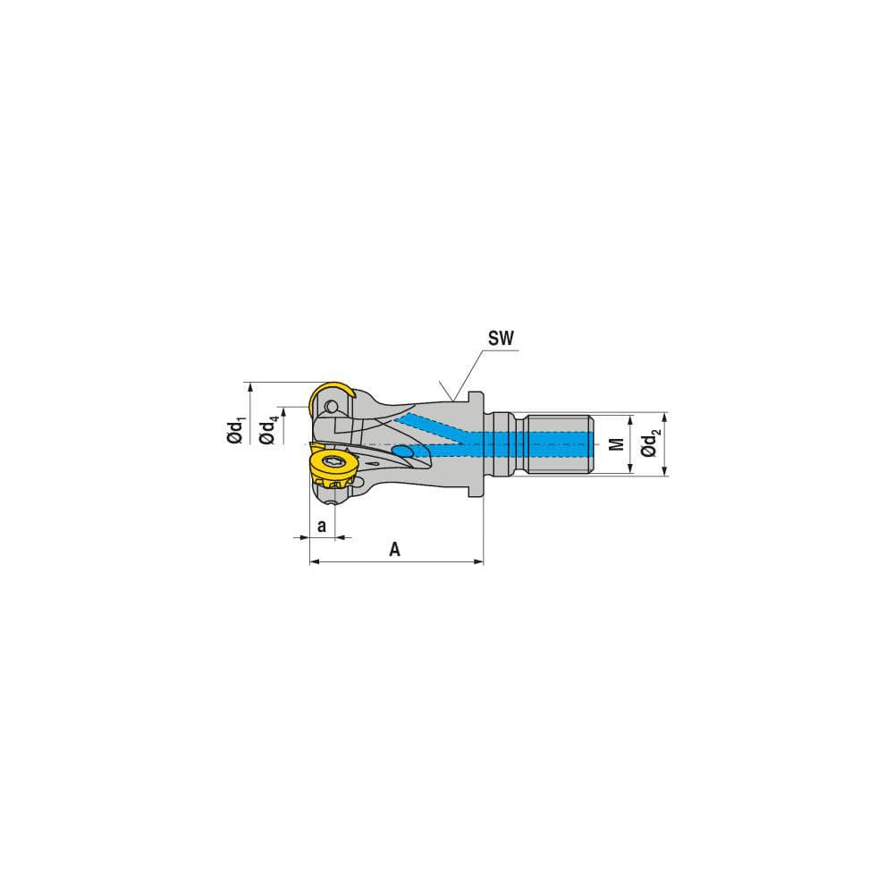 Indexable Copy End Mills; Maximum Depth Of Cut: 5.00 mm; Shank Type: Modular; Toolholder Style: G251; Shank Diameter (Inch): 10.5000; Shank Diameter (mm): 10.5000; Maximum Ramping Angle: 1.3  ™; Compatible Insert Style: RP.X; Compatible Insert Size Code: