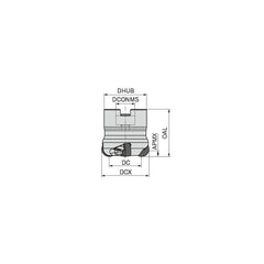 Indexable Copy Face Mills; Maximum Depth Of Cut: 6.00 mm; Compatible Insert Size Code: RN.. 1204; Arbor Hole Diameter (mm): 22.00; Maximum Ramping Angle: 0  ™; Overall Height (mm): 40.00 mm; Series: A262-12; Number of Cutter Inserts: 5; Cutter Style: A262