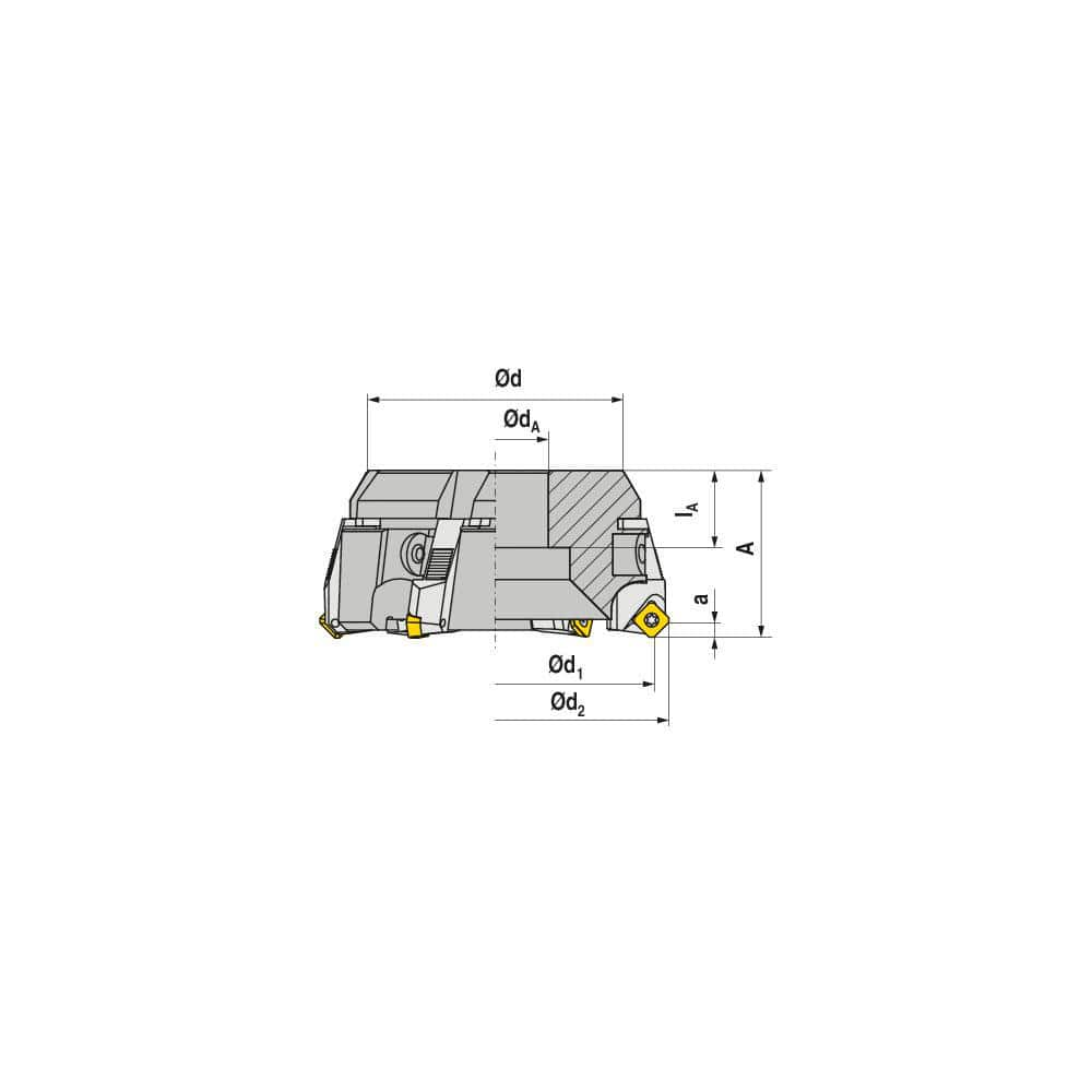 Milling Cartridges & Cassettes; Compatible Insert Style: SD..; Series: A260; Compatible Insert Size Code: 1204; Insert Inscribed Circle (Inch): 0.4720 in; Toolholder Style: 270-12; Type: Cassette; Cutting Direction: Right Hand; Tool Application: Milling;