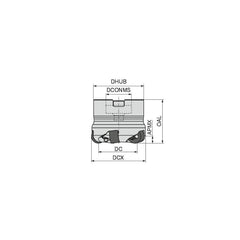 Indexable Copy Face Mills; Maximum Depth Of Cut: 6.00 mm; Compatible Insert Size Code: RP..1204; Arbor Hole Diameter (mm): 22.00; Maximum Ramping Angle: 0  ™; Overall Height (mm): 40.00 mm; Series: A261-12; Number of Cutter Inserts: 4; Cutter Style: A261;