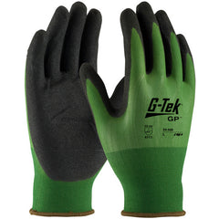 ‎34-400/M Seamless Knits General Duty - G-Tek GP - 18G Green Nylon Shell - Black MicroSurface Nitrile Grip