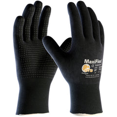 ‎34-8745/L MaxiFlex Seamless Knits - MaxiFlex Endurance - 15G Nylon - Full Coat Black MicroFoam Nitrile Dot