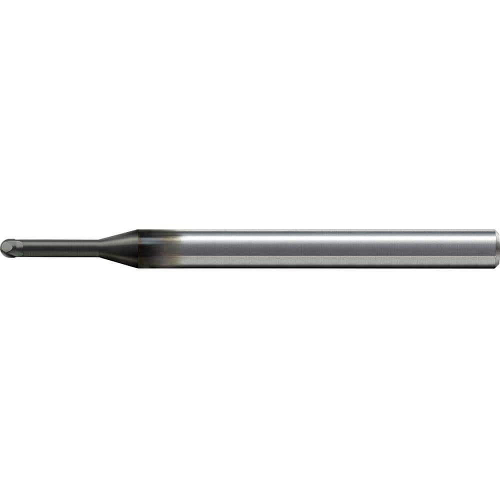 Ball End Mill: 2 Flute, Solid Carbide 50 mm OAL, UDC Coated, Series UDCLBHF