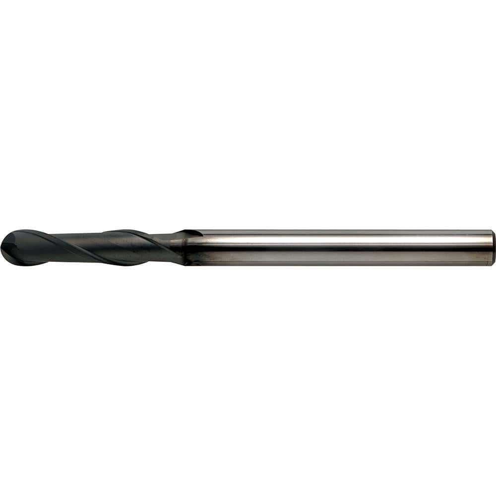 Ball End Mill: 2 Flute, Solid Carbide 150 mm OAL, Diamond Coated, Series DCB