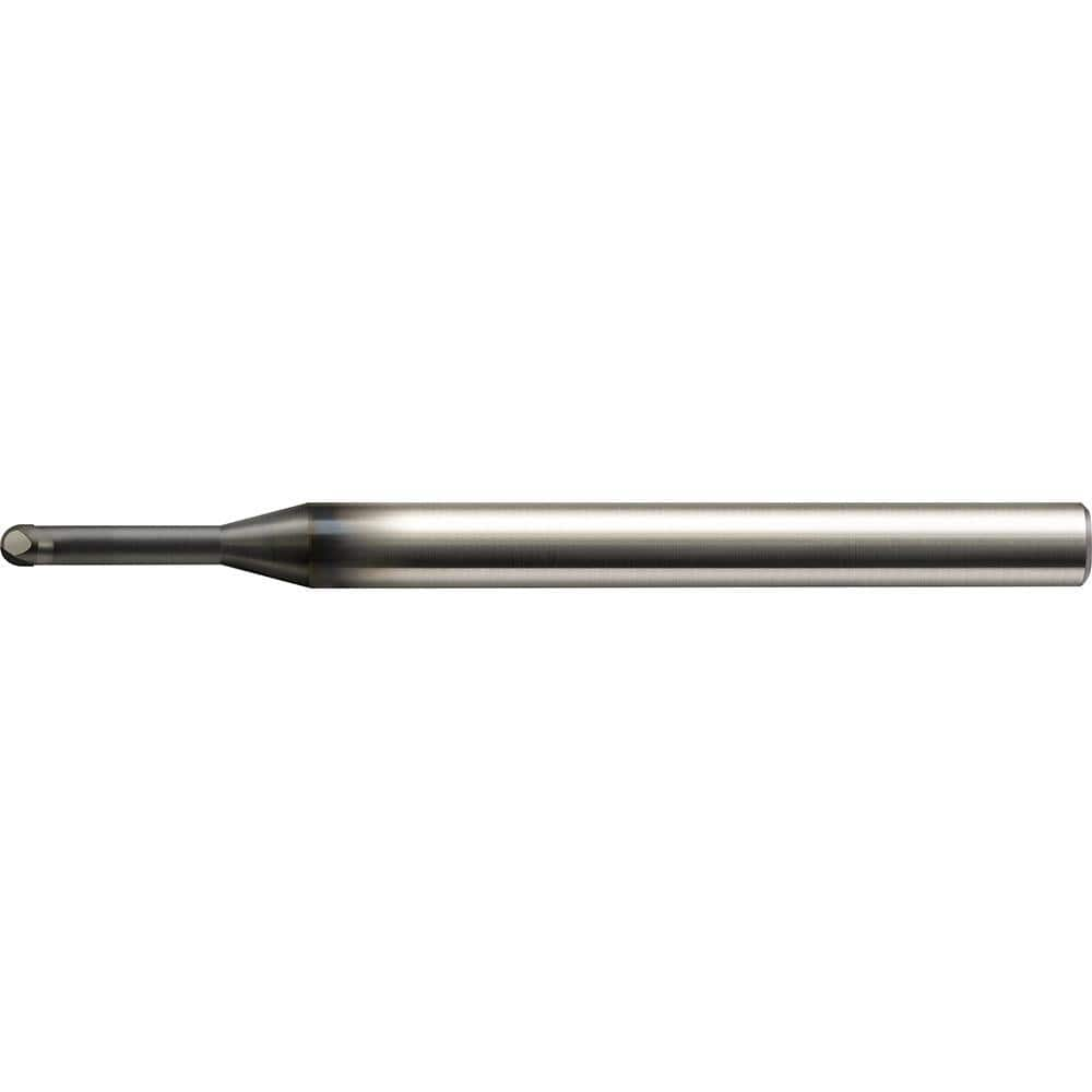 Ball End Mill: 2 Flute, Solid Carbide 50 mm OAL, UDC Coated, Series UDCLBHF