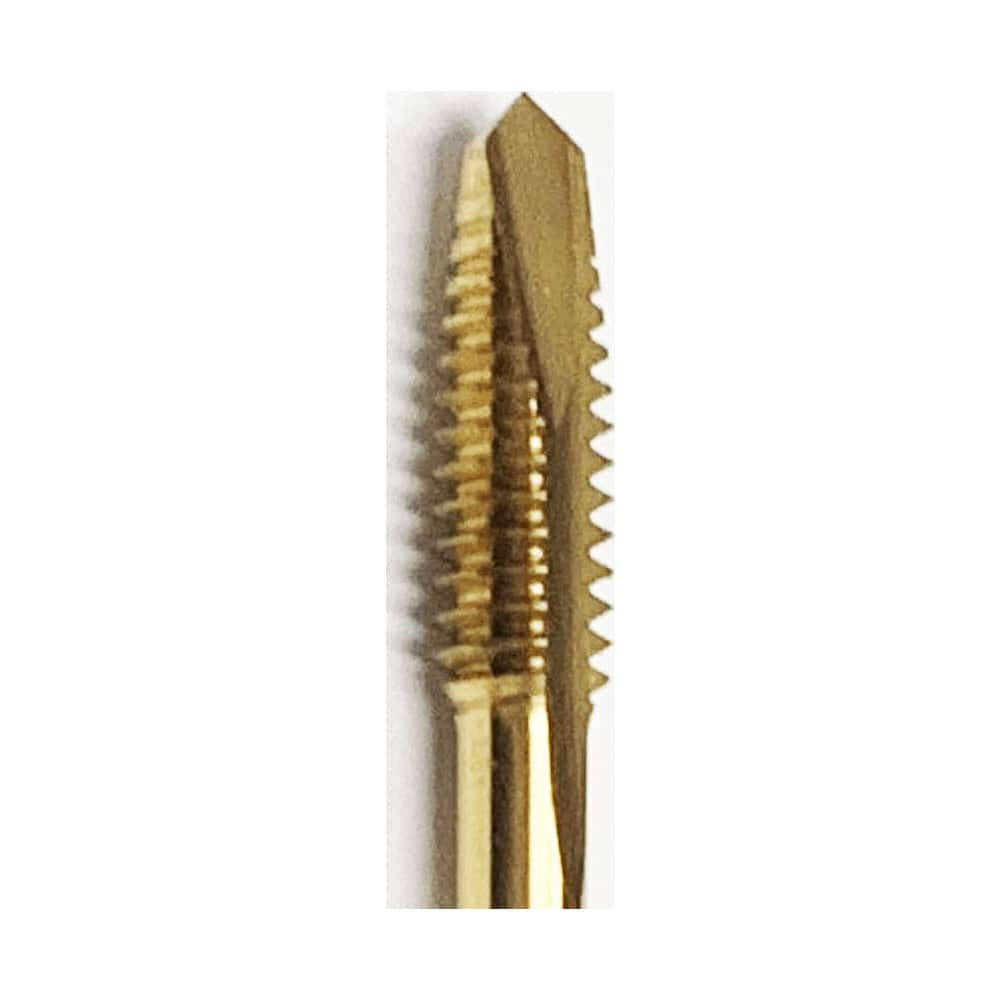 Spiral Point Tap: 1/4-28, UNF, 3 Flutes, 3 to 5, 2B, Vanadium High Speed Steel, TIN Finish 0.591″ Thread Length, 3.15″ OAL, Right Hand, H2, Series Z-PRO PO