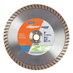 Wet & Dry Cut Saw Blade: 7″ Dia, 7/8 & 5/8″ Arbor Hole, 0.09″ Kerf Width, 1 Teeth High Speed Steel Teeth, Use on Ceramic Tile, Standard Arbor