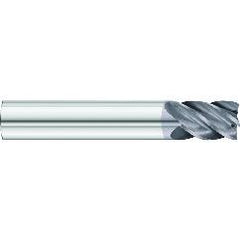 1/2 x 1/2 x 1 x 3 OAL .090 C/R 5 Flute Carbide End Mill - Round Shank-AlCrN Coated - A1 Tooling