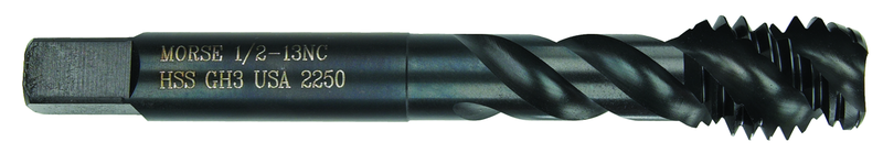 1/2-13 Dia. - H11 - HSS - Nitride & Steam Oxide - +.005 Oversize Spiral Flute Tap - A1 Tooling