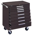 8-Drawer Roller Cabinet w/ball bearing Dwr slides - 40'' x 20'' x 34'' Brown - A1 Tooling