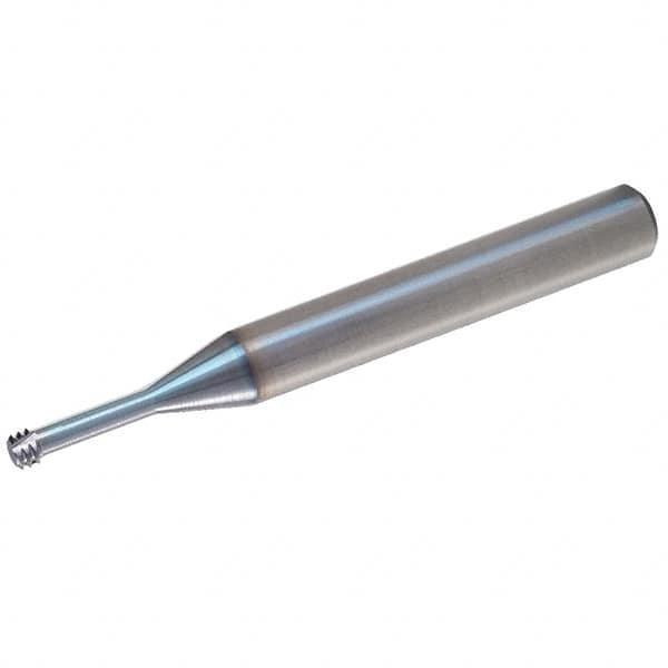 Vargus - 5/16-18 Thread, 5/16" Shank Diam, TiCN Coating, Solid Carbide Straight Flute Thread Mill - 3 Flutes, 2.48" OAL, 5/16" Min Noml Diameter - A1 Tooling