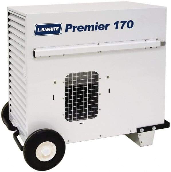 LB White - 170,000 BTU Rating, Ductable Unit Heater - 4,000 Sq Ft Max Heating Area, 100 Lb Capacity, Fuel with Propane - A1 Tooling