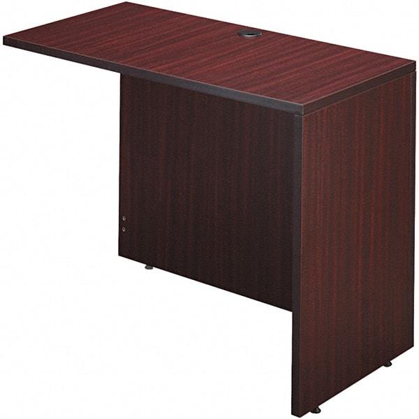 ALERA - Woodgrain Laminate Return/Bridge Shell Desk - 42" Wide x 23-5/8" Deep x 29-5/8" High, Mahogany - A1 Tooling