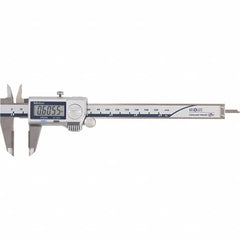 Mitutoyo - 0 to 6" Range 0.01mm Resolution, Electronic Caliper - Steel with 40mm Carbide-Tipped Jaws, 0.001" Accuracy - A1 Tooling