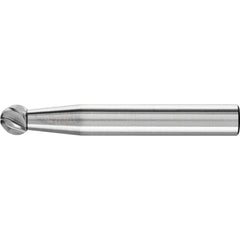 PFERD - SD-1, 1/4" Cut Diam, 1/4" Shank Diam, Carbide Inox Cut Ball Burr - Exact Industrial Supply