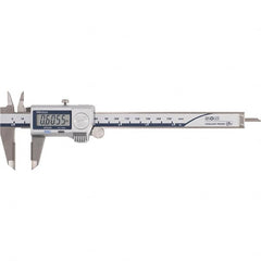 Mitutoyo - 0 to 6" Range 0.01mm Resolution, Electronic Caliper - Steel with 40mm Carbide-Tipped Jaws, 0.001" Accuracy - A1 Tooling