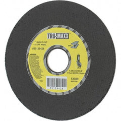 Tru-Maxx - 4-1/2" Aluminum Oxide Cutoff Wheel - 0.0938" Thick, 7/8" Arbor, Use with Portable Tools - A1 Tooling