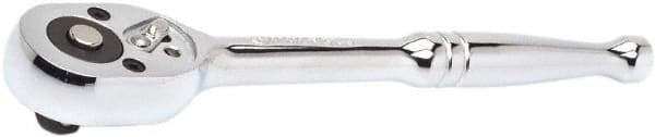 Crescent - 1/4" Drive Pear Head Quick-Release Ratchet - Full Polish Chrome Finish, 7" OAL, 72 Gear Teeth - A1 Tooling