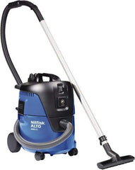 Nilfisk - 5 Gal Plastic Tank, Electric Powered Wet/Dry Vacuum - 1.34 Peak hp, 120 Volt, 8.3 Amps, 11-1/2' Hose Fitting, Washable Wet/Dry, Accessories Included - A1 Tooling