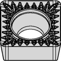 SPMT 432 Single-sided|T WK20CT, 1/32″ Corner Radius, 3/16″ Thick, 1/2″ Inscribed Circle, TiN, Square, Turning Indexable Insert - A1 Tooling