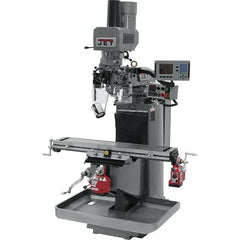 Jet - 9" Table Width x 49" Table Length, Electronic Variable Speed Control, 3 Phase Knee Milling Machine - 3 hp - A1 Tooling