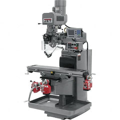 Jet - 10" Table Width x 50" Table Length, Electronic Variable Speed Control, 3 Phase Knee Milling Machine - 3 hp - A1 Tooling