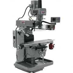 Jet - 10" Table Width x 50" Table Length, Electronic Variable Speed Control, 3 Phase Knee Milling Machine - 3 hp - A1 Tooling