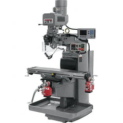 Jet - 10" Table Width x 50" Table Length, Electronic Variable Speed Control, 3 Phase Knee Milling Machine - 3 hp - A1 Tooling