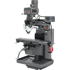 Jet - 10" Table Width x 50" Table Length, Electronic Variable Speed Control, 3 Phase Knee Milling Machine - 3 hp - A1 Tooling