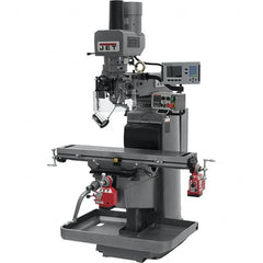 Jet - 10" Table Width x 50" Table Length, Electronic Variable Speed Control, 3 Phase Knee Milling Machine - 3 hp - A1 Tooling