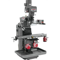 Jet - 9" Table Width x 49" Table Length, Electronic Variable Speed Control, 3 Phase Knee Milling Machine - 3 hp - A1 Tooling