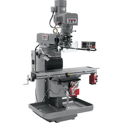 Jet - 10" Table Width x 50" Table Length, Electronic Variable Speed Control, 3 Phase Knee Milling Machine - 3 hp - A1 Tooling