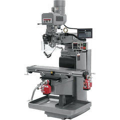 Jet - 10" Table Width x 50" Table Length, Electronic Variable Speed Control, 3 Phase Knee Milling Machine - 3 hp - A1 Tooling