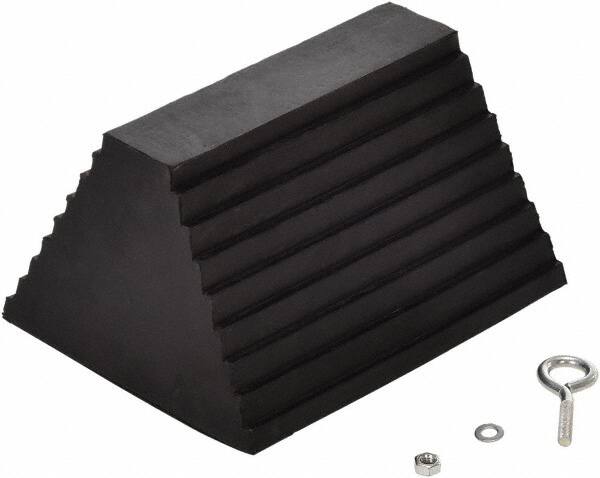 Vestil - 9-1/4" Wide x 6" High x 8" Deep, Rubber Wheel Chock - A1 Tooling