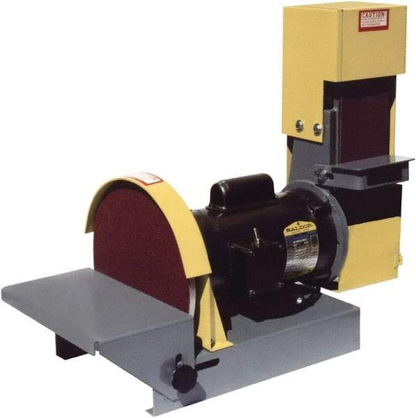 Kalamazoo - 36" Long x 4" Wide Belt, 10" Diam, Combination Sanding Machine - 1/2 hp, Single Phase - A1 Tooling