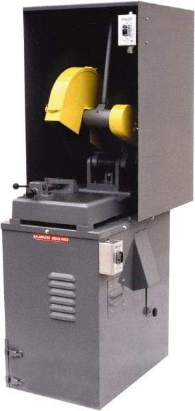 Kalamazoo - 12 or 14" Blade Diam, 1" Arbor Hole, Straight Chop & Cutoff Saw - 4,400 RPM, 5 hp, 220/440 Volts, 3 Phase - A1 Tooling