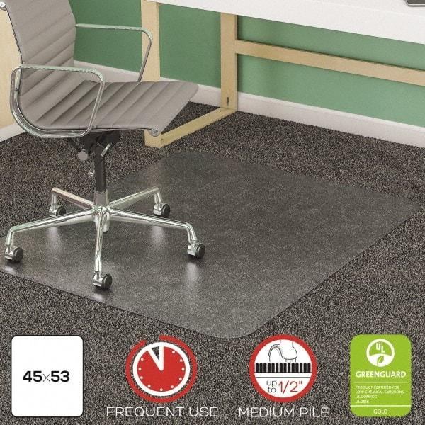 Deflect-o - 53" Long x 45" Wide, Chair Mat - Rectangular, Beveled Edge Style - A1 Tooling