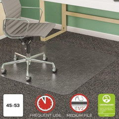 Deflect-o - 53" Long x 45" Wide, Chair Mat - Rectangular, Beveled Edge Style - A1 Tooling