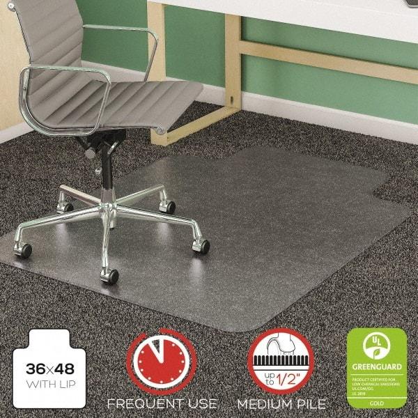 Deflect-o - 48" Long x 36" Wide, Chair Mat - Rectangular, Beveled Edge Style - A1 Tooling