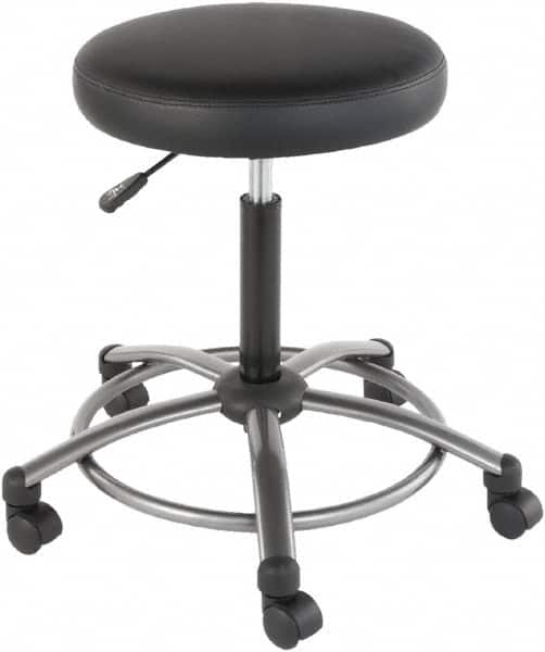 ALERA - 24-3/8 Inch Wide x 24-3/8 Inch Deep x 29-1/2 Inch High, Swivel Base, Utility Stool - Antimicrobial Seat, Black - A1 Tooling